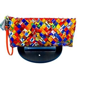 Handbag Bright Colorful Ecoist Candy Wrapper Clutch/Wristlet